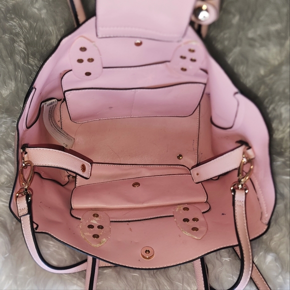 Vintage Pink Vegan Leather Handbag - Picture 5 of 7